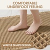 MIULEE Waffle Bathroom Runner Rugs Boho Large Bath Mat 2’x5′(24″x60″) Green | Super Absorbent, Non Slip, Upgraded Soft, Quick Dry, Washable Bath Rug with Tassels for Hallway Laundry Room Bedroom(Brown)