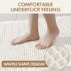 MIULEE Waffle Bathroom Runner Rugs Boho Large Bath Mat 2’x5′(24″x60″) Green | Super Absorbent, Non Slip, Upgraded Soft, Quick Dry, Washable Bath Rug with Tassels for Hallway Laundry Room Bedroom(White)