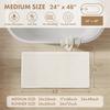 MIULEE Waffle Bathroom Runner Rugs Boho Large Bath Mat 2’x5′(24″x60″) Green | Super Absorbent, Non Slip, Upgraded Soft, Quick Dry, Washable Bath Rug with Tassels for Hallway Laundry Room Bedroom(White)