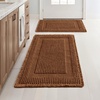 MIULEE Fall Terracotta Set of 2 Waffle Bathroom Rugs Boho Bath Mat 17×24 in | Looped Design, Super Absorbent, Non Slip, Washable, Ultra Soft, Rubber Backed, Bathroom Mats for Floor Tub Shower, Fall decor(Caramel)