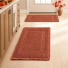 MIULEE Fall Terracotta Set of 2 Waffle Bathroom Rugs Boho Bath Mat 17×24 in | Looped Design, Super Absorbent, Non Slip, Washable, Ultra Soft, Rubber Backed, Bathroom Mats for Floor Tub Shower, Fall decor(Orange)