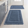 MIULEE Fall Terracotta Set of 2 Waffle Bathroom Rugs Boho Bath Mat 17×24 in | Looped Design, Super Absorbent, Non Slip, Washable, Ultra Soft, Rubber Backed, Bathroom Mats for Floor Tub Shower, Fall decor(Blue)